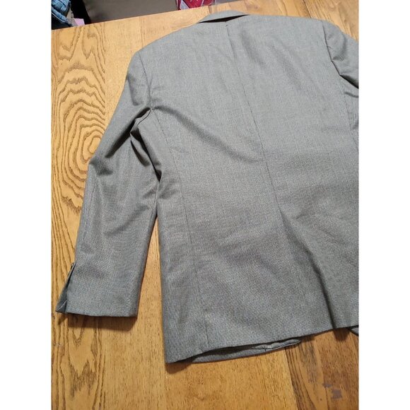 CHAPS Mens Blazer 40R BROWN BLACK Preowned Coat Jacket Sport ? Used Formal - Picture 13 of 14